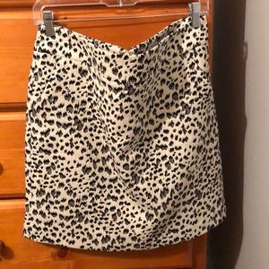 LOFT leopard print skirt